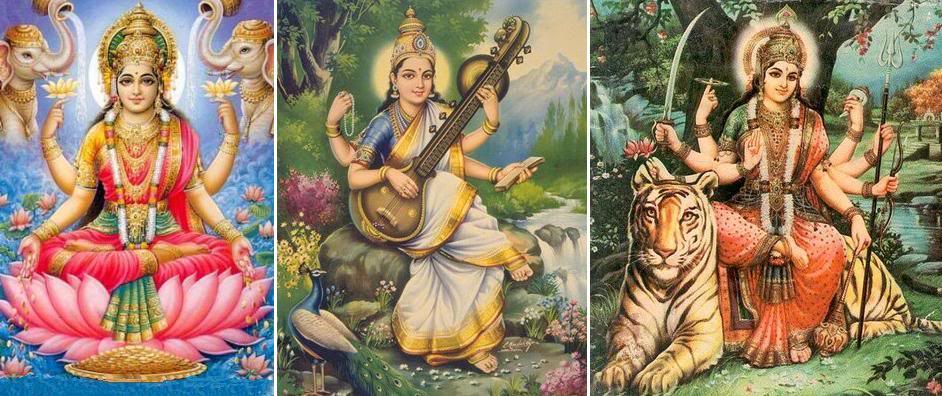 ВСЕ качества трех богинь: Лакшми, Сарасвати и Дурги.
